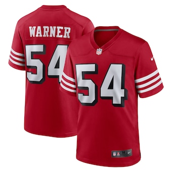 mens nike fred warner scarlet san francisco 49ers altern